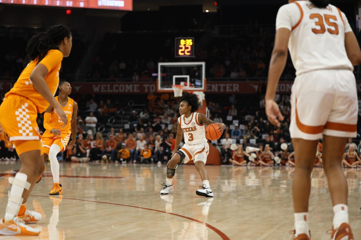 Senior Guard Rori Harmon during Texas' win against Tennessee on Jan. 23, 2025.