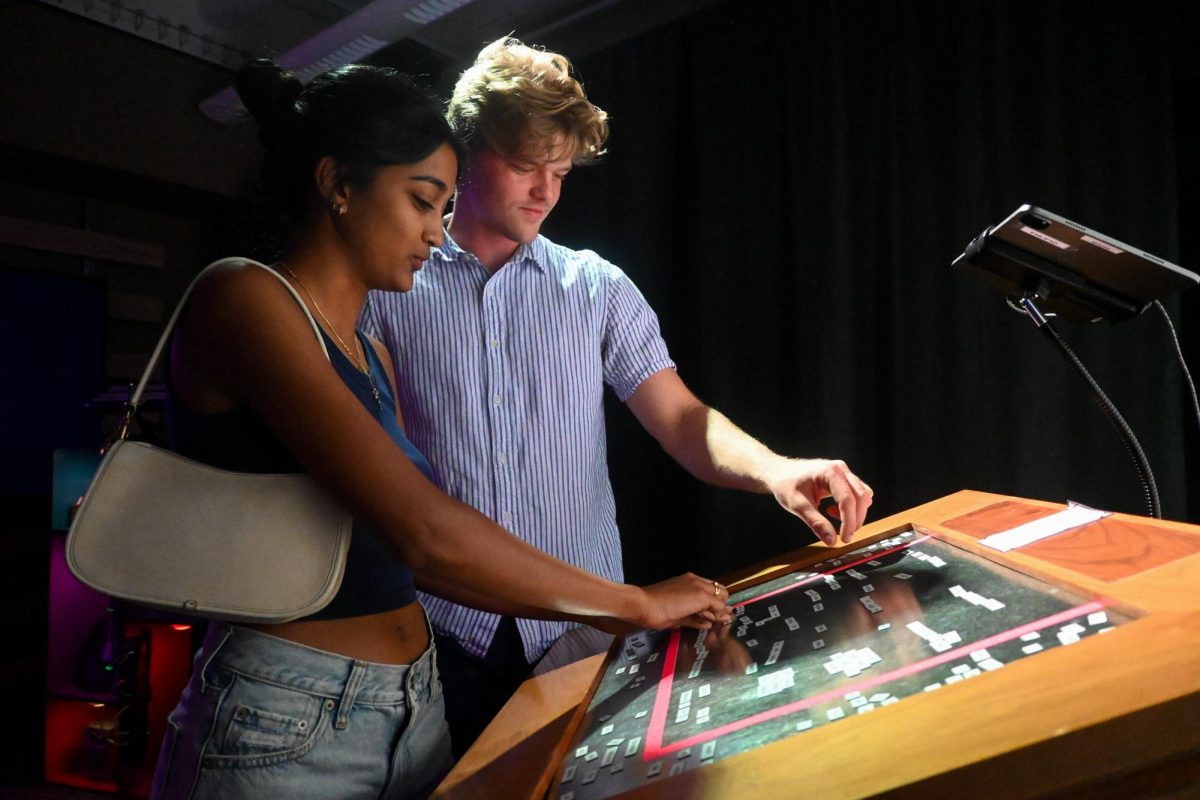 Participants exploring in the Museum of Interpersonal Communication at The Texas Immersive Institute Showcase "Pulse: Echoes of Humanity" on April 11, 2025.