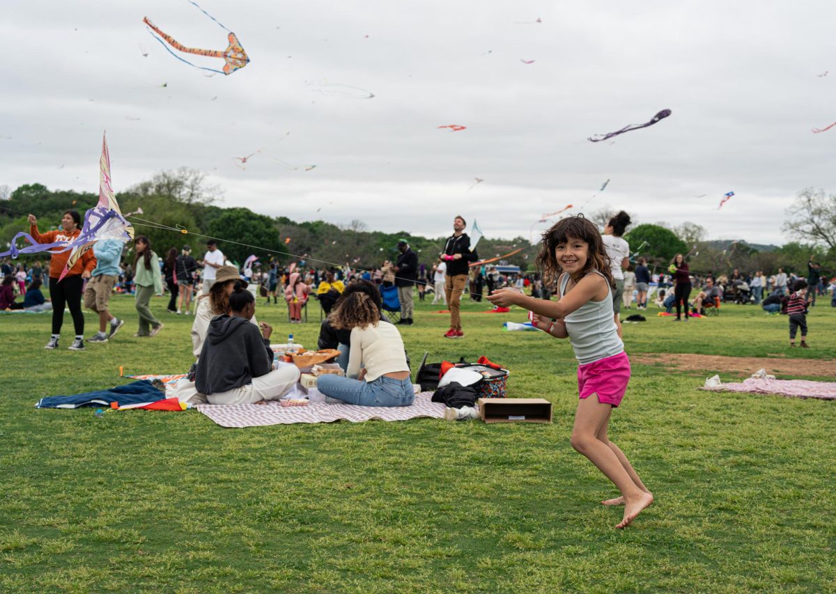 A child flies a kite at the ABC Kite Festival on April 5, 2025.